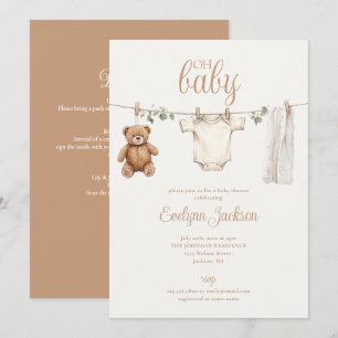 Kledinglijn Geslacht Neutrale Baby Shower All In O Kaart