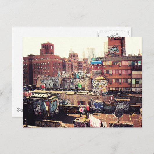 Kledinglijnen en Graffiti Briefkaart (Voorkant / Achterkant)