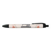 Kledingmaker met Oude Naaimachine Zwarte Inkt Pen (Bovenkant)