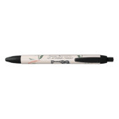 Kledingmaker met Oude Naaimachine Zwarte Inkt Pen (Achterkant)