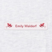 Kledingnaamlabels voor kinderen met harten labels (Design 1)