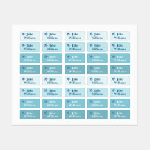 Kledingnaamlabels voor kinderen met zeesterren