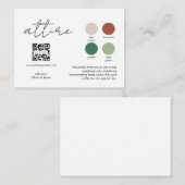 kledingpalet | QR-code verticaal Informatiekaartje (Voorkant / Achterkant)