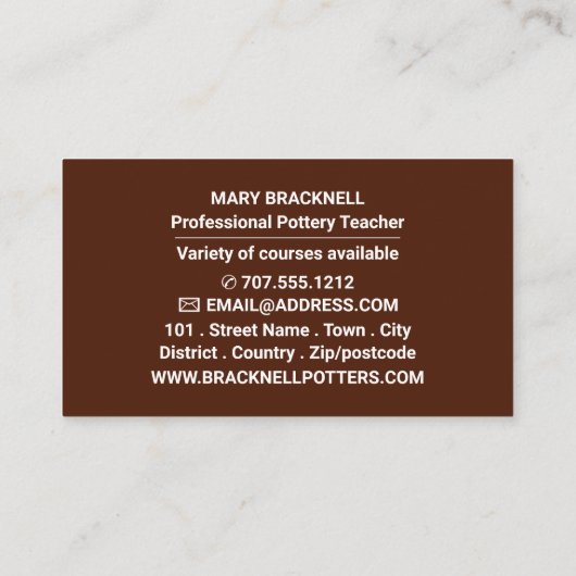 Kledingpotten, pottenklassen, potten visitekaartje (Achterkant)