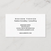 kledingrek | Mode Designer Visitekaartje (Achterkant)