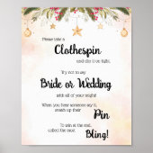 Kledingspeldief kerst douche spel bord poster (Voorkant)