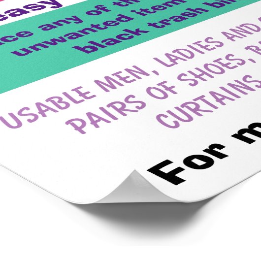 kledingstation PTA-poster voor fondsenwerving PTO Poster (Hoek)