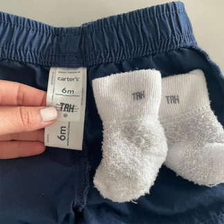 Kledingstempel met Initialen Zelfinktende Stempel