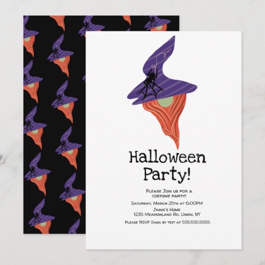 Kledingstuk Halloween Feest Kabouter Doodles Kaart (Voorkant / Achterkant)