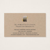 Kledingverpakking bewerkbare wasinstructies visitekaartje (Achterkant)