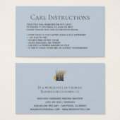 Kledingverpakking voor usty Blue Washing Care Visitekaartje (Voorkant /achterkant)