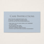 Kledingverpakking voor usty Blue Washing Care Visitekaartje (Voorkant)