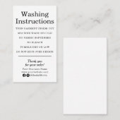 Kledingverzorging Instructies Modern zwart-wit Visitekaartje (Voorkant / Achterkant)