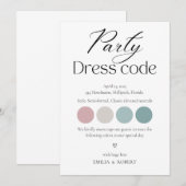 Kledingvoorschrift kaart, Feestelijke kledij inleg Aankondiging (Voorkant / Achterkant)