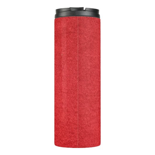 Kledingweefsel, rood textiel thermosbeker (Achterkant)