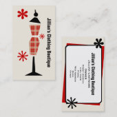 Kledingwinkel Boutique - Red Pset Mannequin Visitekaartje (Voorkant / Achterkant)