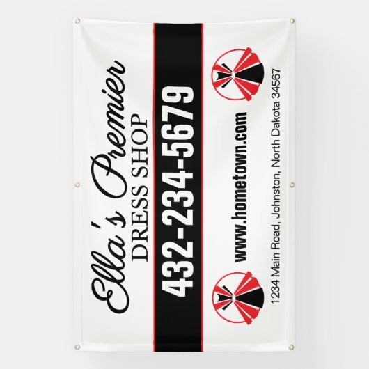 Kledingwinkel Spandoek (Verticaal)