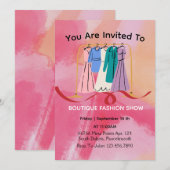 Kledingwinkel uitnodiging (Voorkant / Achterkant)