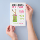 Kledingwinkel Uitverkoop Flyer (Hand)