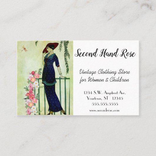  kledingwinkel, verzendwinkel visitekaartje (Voorkant)