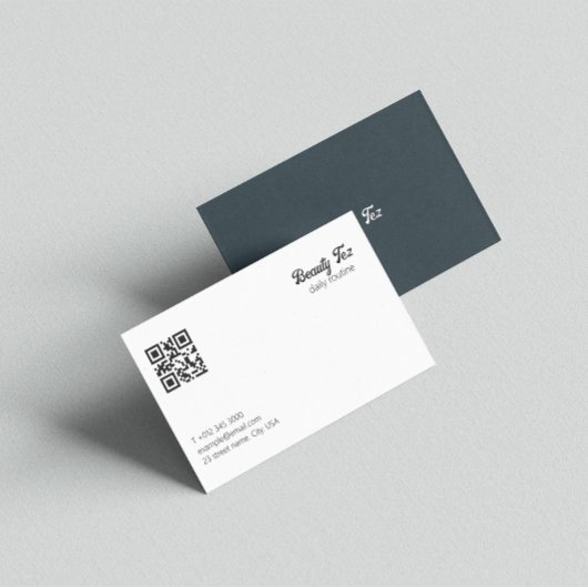 Kledingwinkel Zwart Wit Grijs Grijs QR Code Visitekaartje