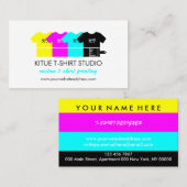 Kledingzaak handafdruk shirts visitekaartje (Voorkant / Achterkant)