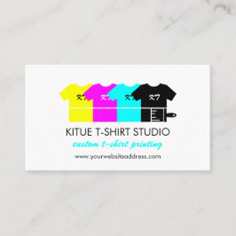 Kledingzaak handafdruk shirts visitekaartje
