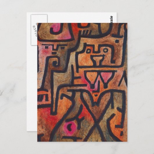 Klee Abstract Bos Expressionistische Moderne Kunst Briefkaart (Voorkant / Achterkant)