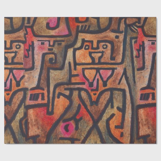 Klee Abstract Bos Expressionistische Moderne Kunst Cadeaupapier (Vlak)