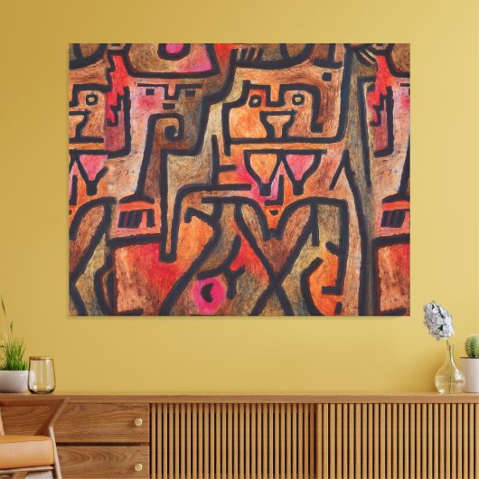 Klee Abstract Bos Expressionistische Moderne Kunst Canvas Afdruk (Insitu (Woonkamer))