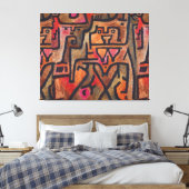 Klee Abstract Bos Expressionistische Moderne Kunst Canvas Afdruk (Insitu (Slaapkamer))