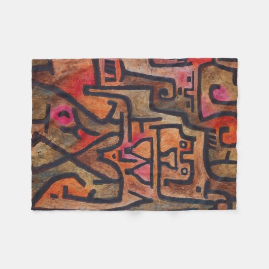 Klee Abstract Bos Expressionistische Moderne Kunst Fleece Deken (Voorkant (Horizontaal))