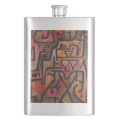 Klee Abstract Bos Expressionistische Moderne Kunst Heupfles (Voorkant)