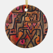 Klee Abstract Bos Expressionistische Moderne Kunst Keramisch Ornament (Voorkant)