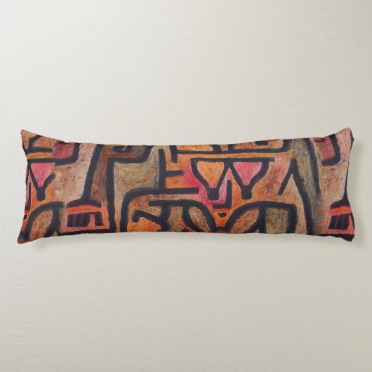 Klee Abstract Bos Expressionistische Moderne Kunst Lichaamskussen (Voorkant)