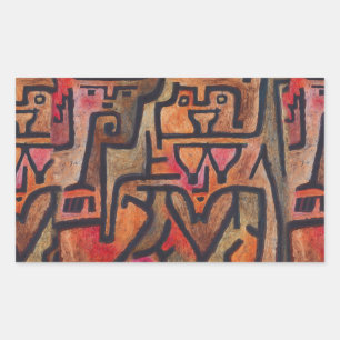 Klee Abstract Bos Expressionistische Moderne Kunst Rechthoekige Sticker
