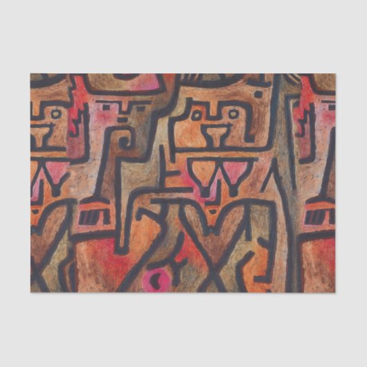 Klee Abstract Bos Expressionistische Moderne Kunst Tissuepapier (Voorkant)