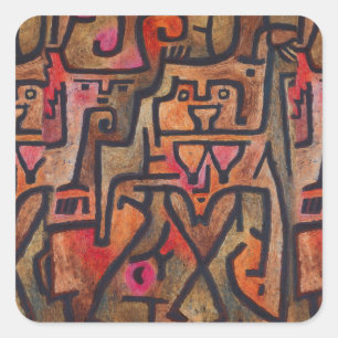 Klee Abstract Bos Expressionistische Moderne Kunst Vierkante Sticker