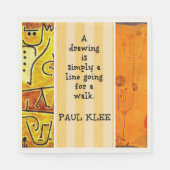 Klee - Abstract kunstwerk en citaat, Servet (Voorkant)