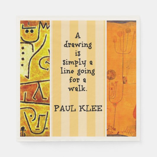 Klee - Abstract kunstwerk en citaat, Servet (Voorkant)