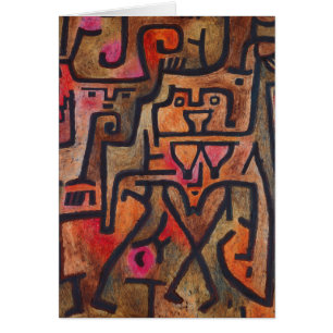 Klee Abstract Rood Abstract Expressionistische Nat