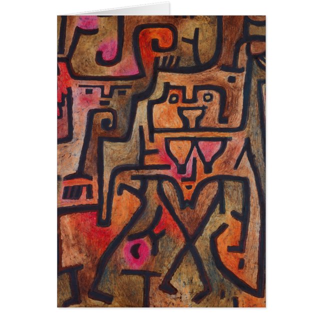 Klee Abstract Rood Abstract Expressionistische Nat (Voorkant)