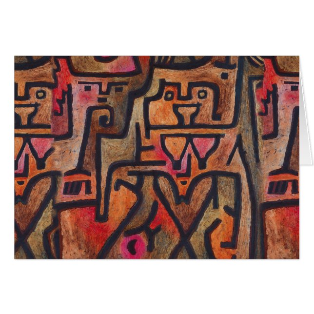 Klee Abstract Rood Abstract Expressionistische Nat (Voorkant Horizontaal)