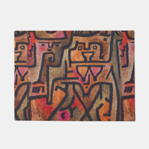 Klee Abstract Rood Abstract Expressionistische Nat Deurmat