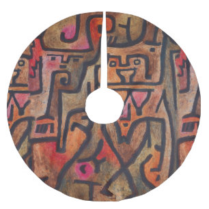 Klee Abstract Rood Abstract Expressionistische Nat Kerstboom Rok