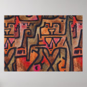 Klee Abstract Rood Abstract Expressionistische Nat Poster (Voorkant)