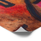 Klee Abstract Rood Abstract Expressionistische Nat Poster (Hoek)