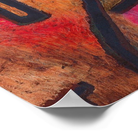 Klee Abstract Rood Abstract Expressionistische Nat Poster (Hoek)