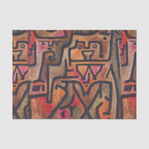 Klee Abstract Rood Abstract Expressionistische Nat Tissuepapier
