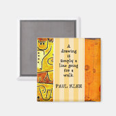 Klee - Abstracte illustraties en citaten Magneet (Voorkant / Achterkant)